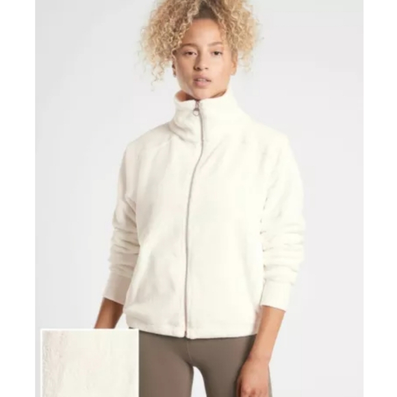Athleta Sweaters - Athleta Double Cozy Karma Recover Bomber, Size Medium
